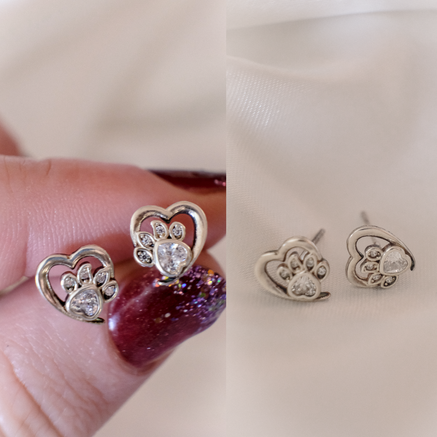 Paw & Heart Studs