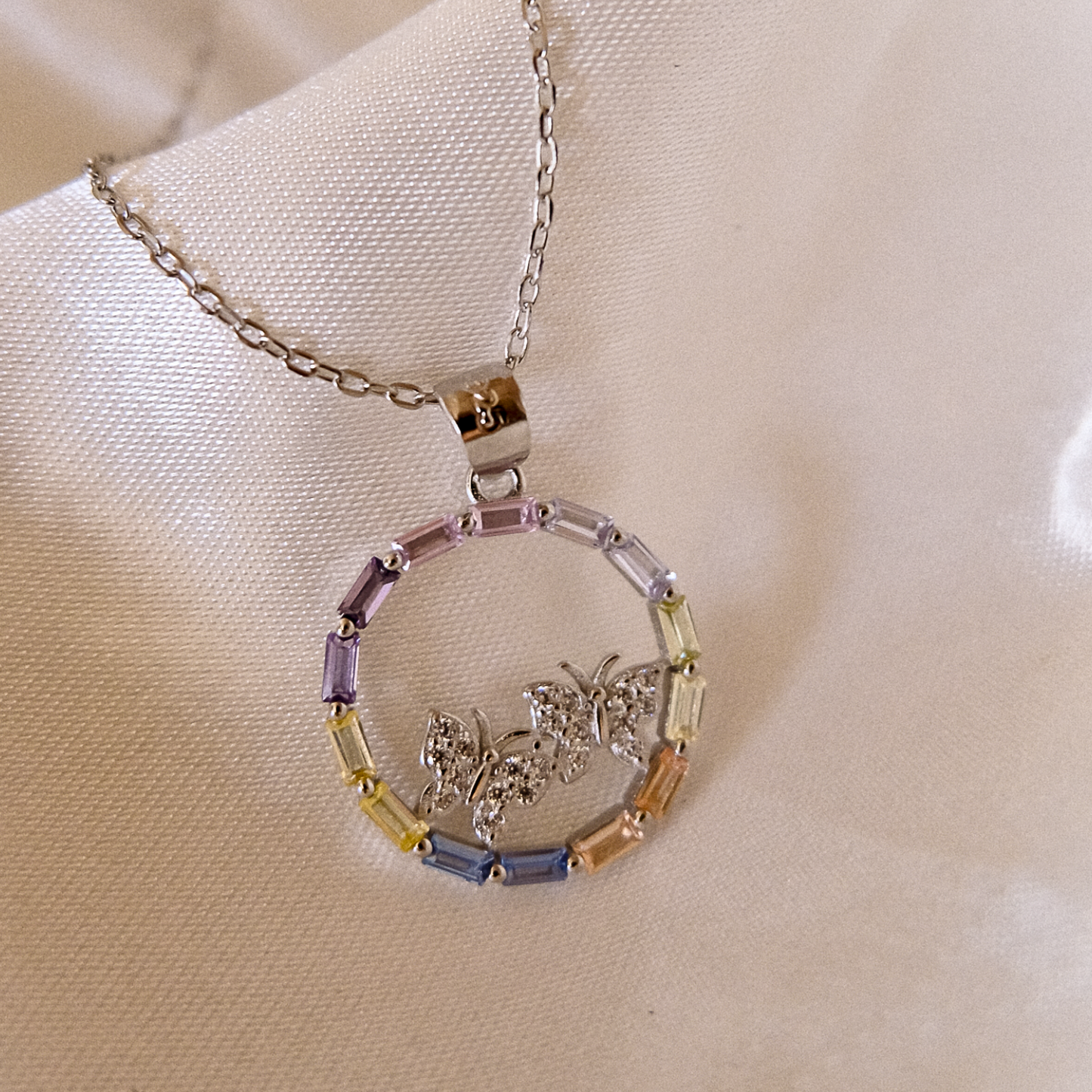 Butterfly Circle Pendant