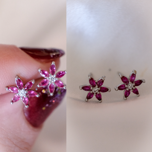 Fuchsia Bloom Studs