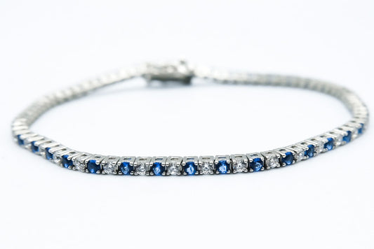 FLASH SALE: Blue and White Tennis Bracelet