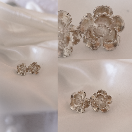 Silver Blossom Studs
