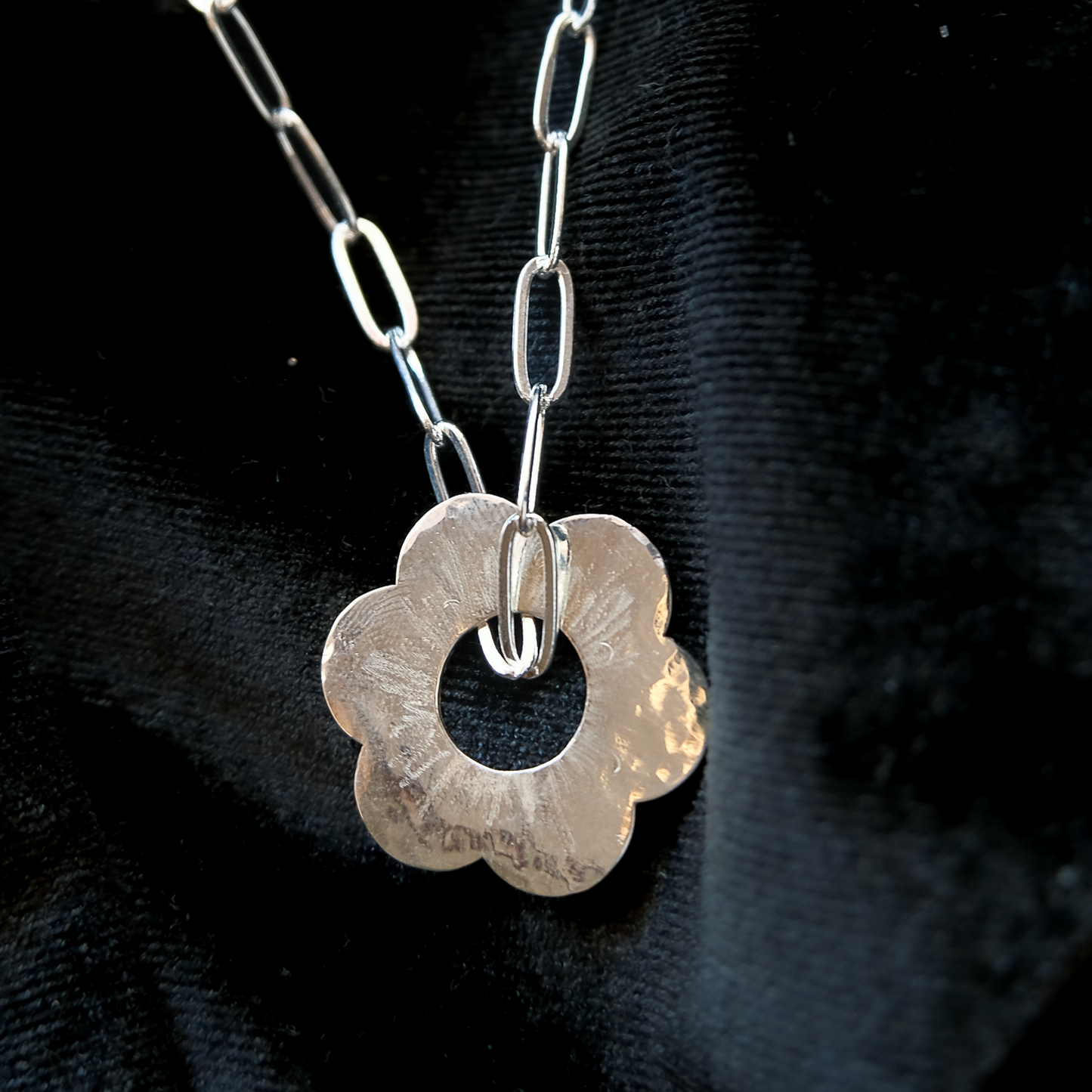 🌸 Sterling Silver Flower Pendant Necklace