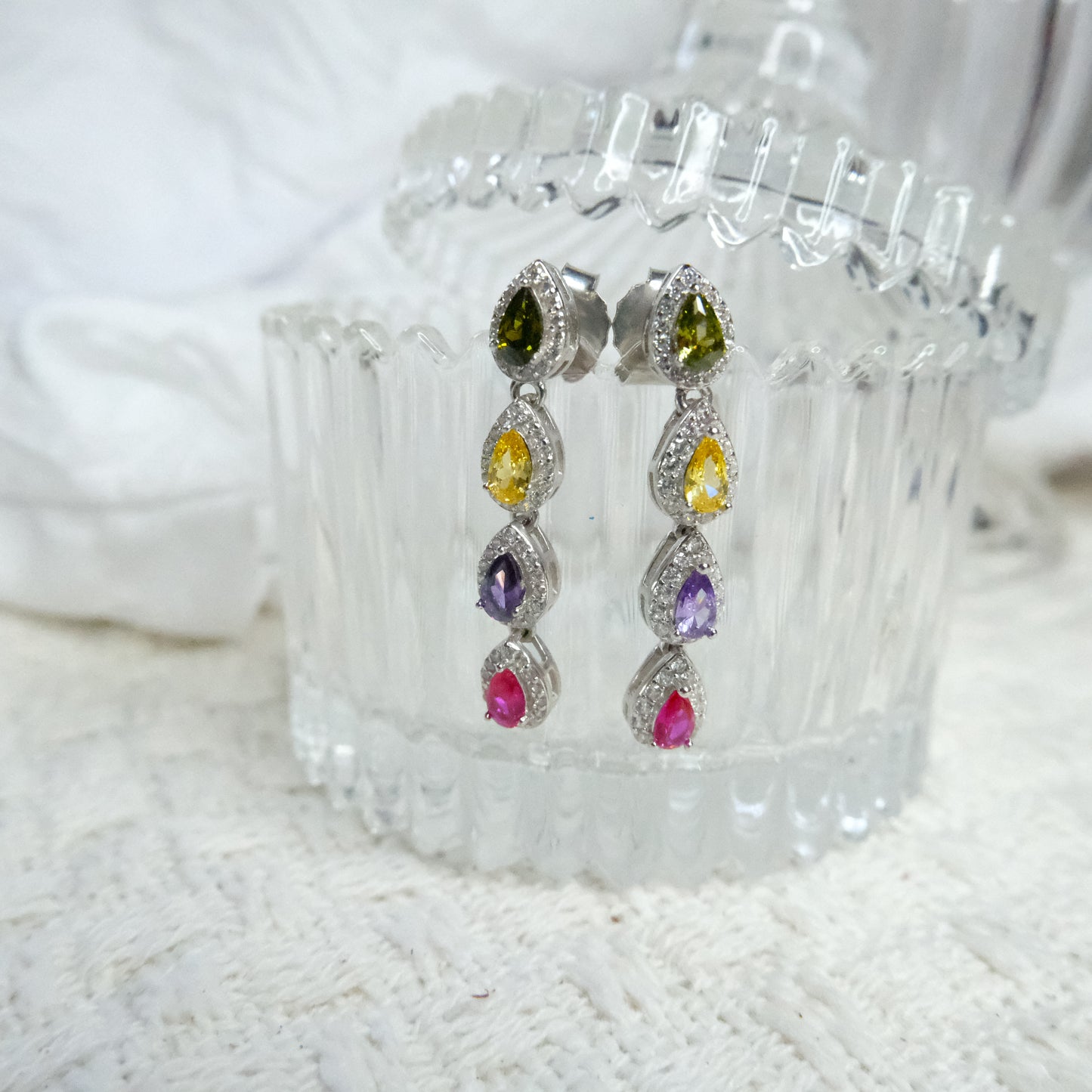 Colorful Elegance Drop Earrings