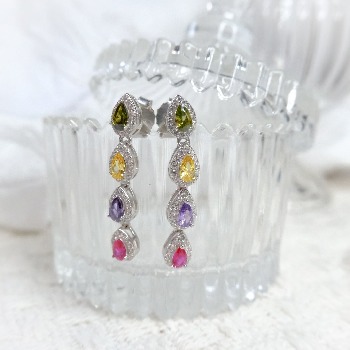 Colorful Elegance Drop Earrings