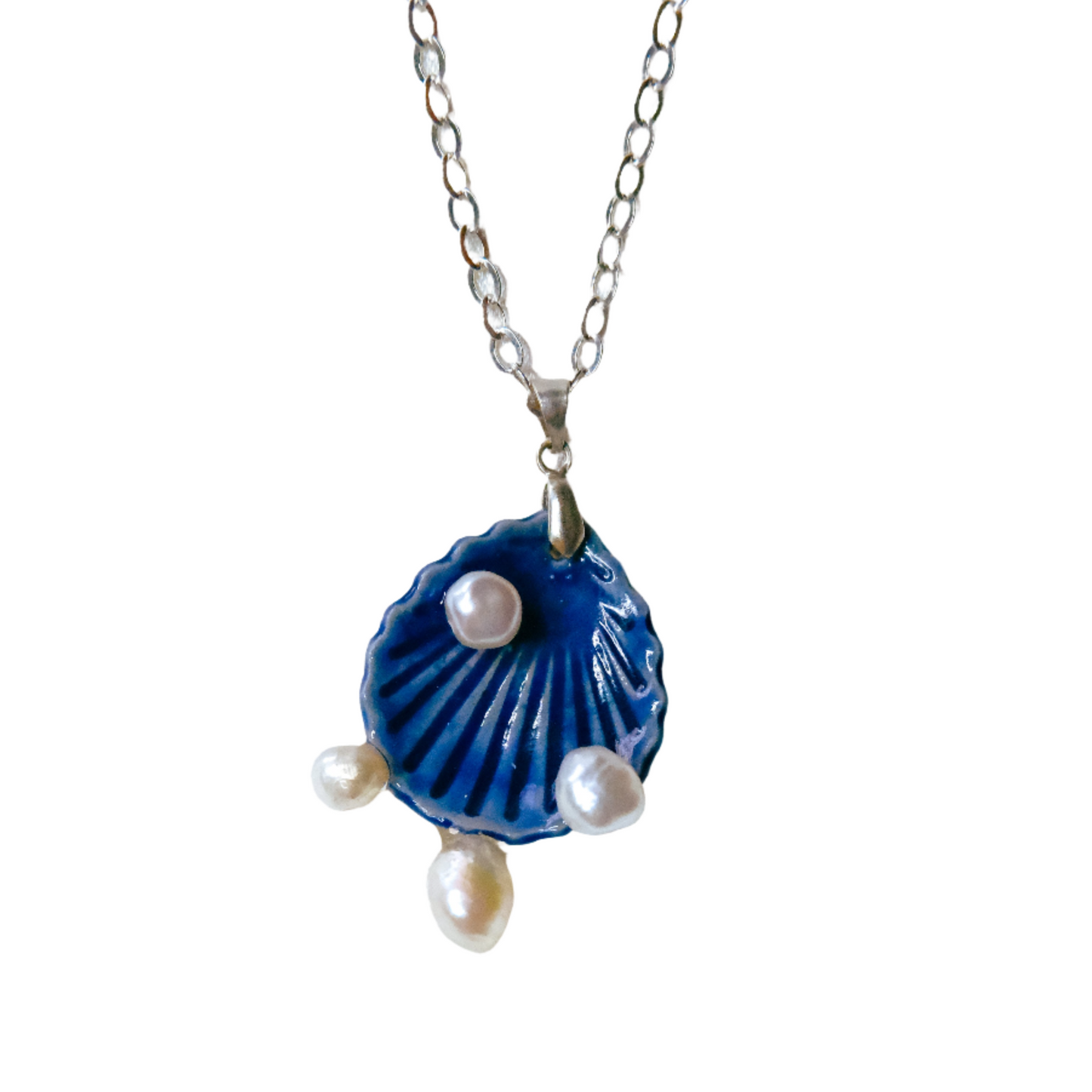 Blue Scallop Pearl Necklace