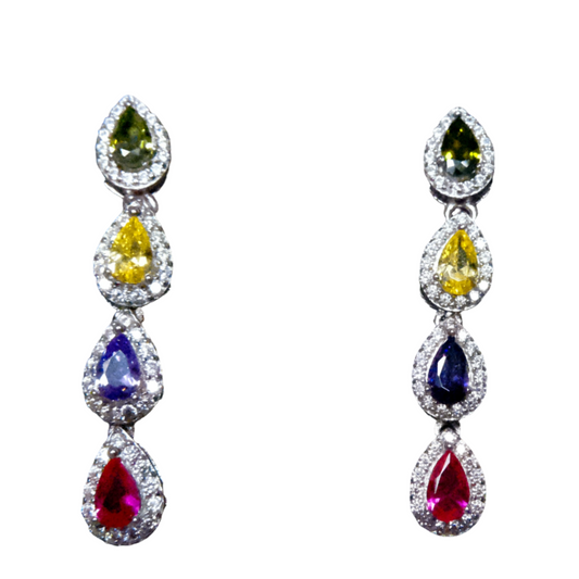 Colorful Elegance Drop Earrings