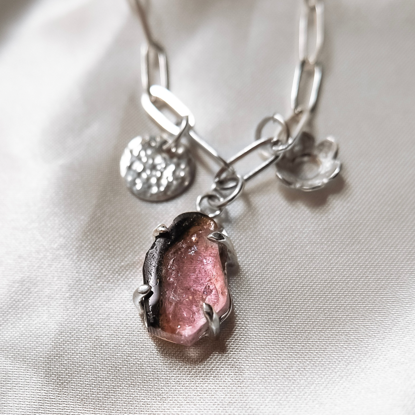 Watermelon Tourmaline Necklace – One of a Kind