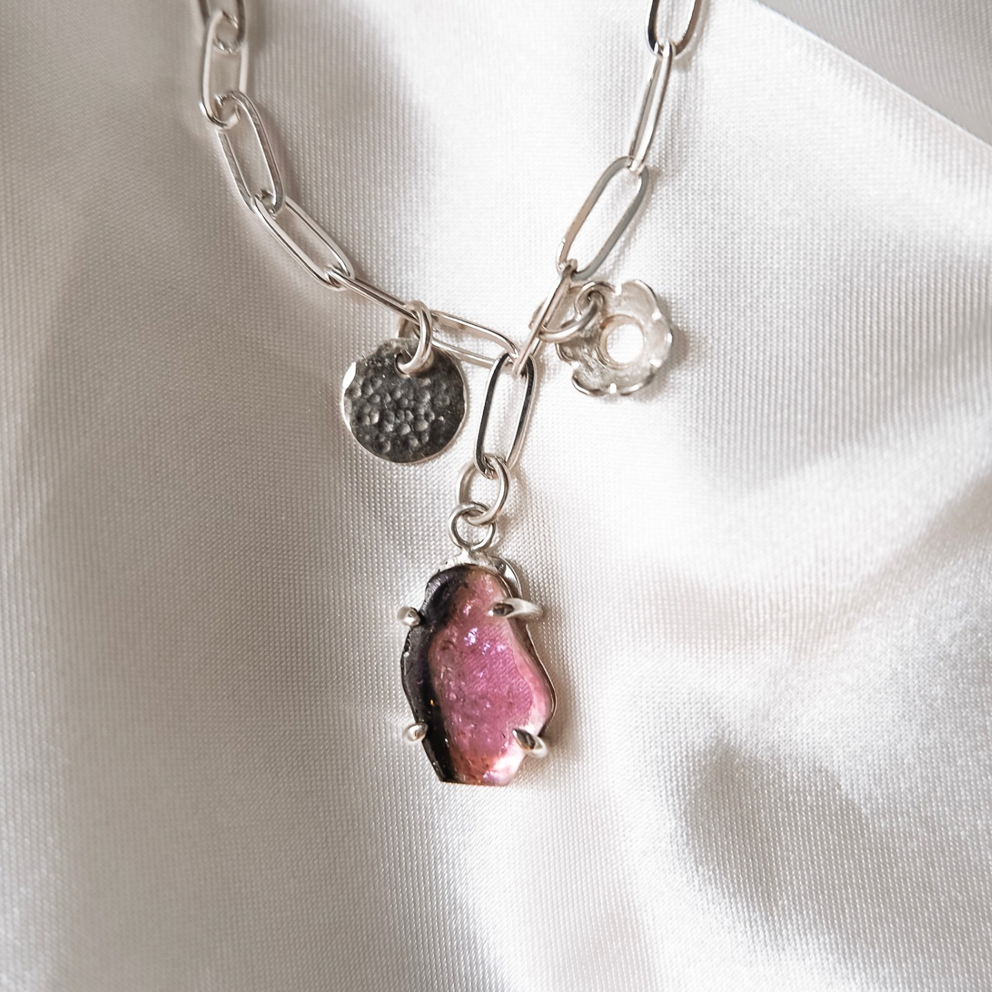 Watermelon Tourmaline Necklace – One of a Kind